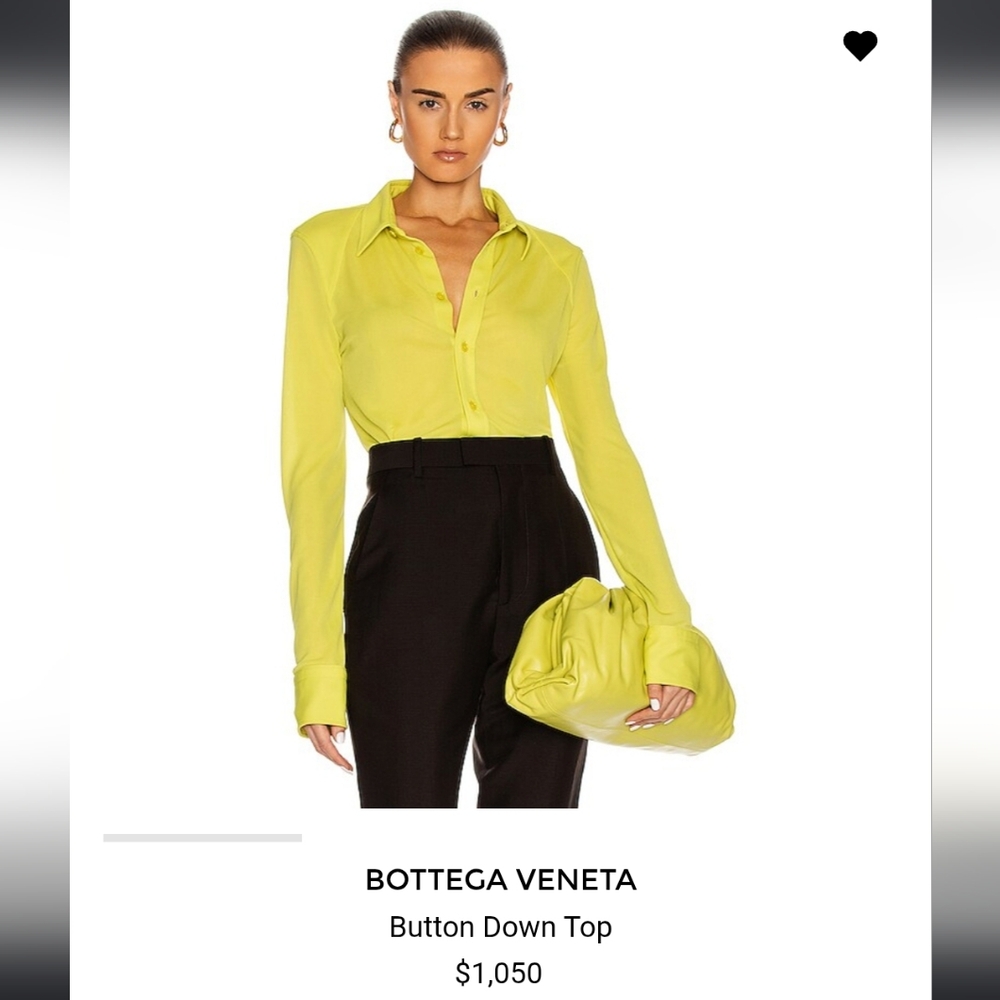 Bottega Veneta Yellow Long Sleeve Button Down Shirt